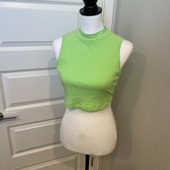 SHEIN EZwear Crop Top in Vibrant Green - Size Large NWT (345) - Picture 1 of 8